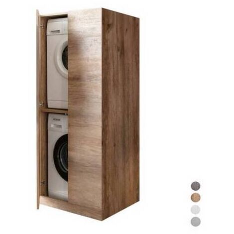 PORTA LAVATRICE ASCIUGATRICE 2 ANTE Misura: cm 70x70xH.174 Olmo Cemento