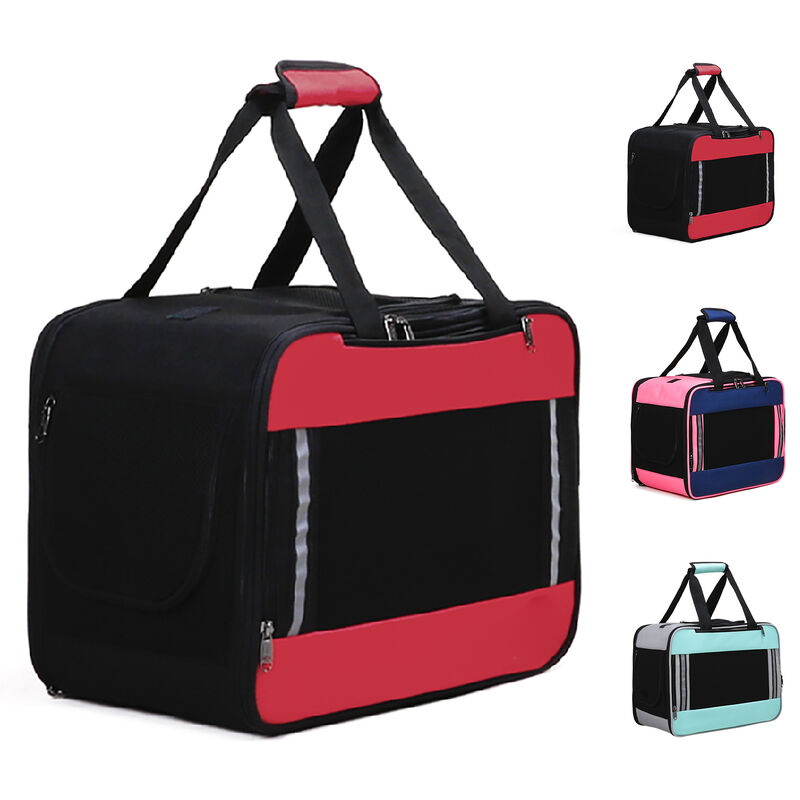 

Porta mascotas, bolsa de viaje para mascotas, bolsa portatil para mascotas, para perros o gatos con un peso inferior a 6 kg,rojo