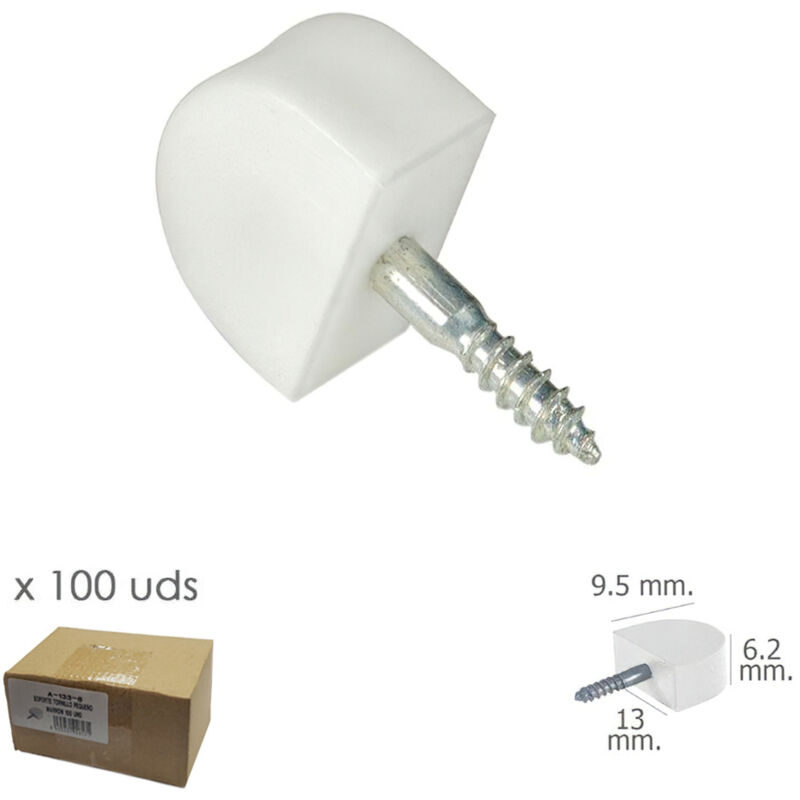 WOLFPACK LINEA PROFESIONAL 25010030 Supporto per mensola Vite piccola Bianco (Scatola 100 unità)