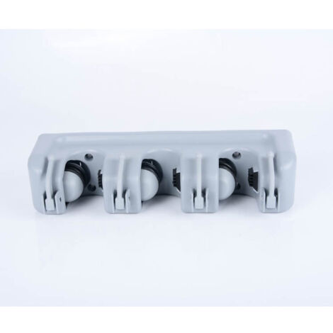 Porta mocio, clip per mocio, supporto a parete, scaffale portaoggetti, gancio, grigio stile 3