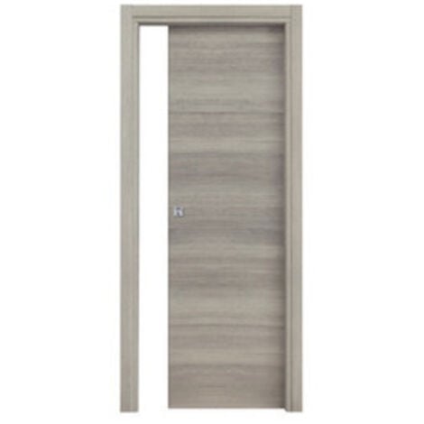 PORTA MOD. MICROTEC SCORRIMENTO ROVERE GRIGIO 210X80  S/MANIGLIE