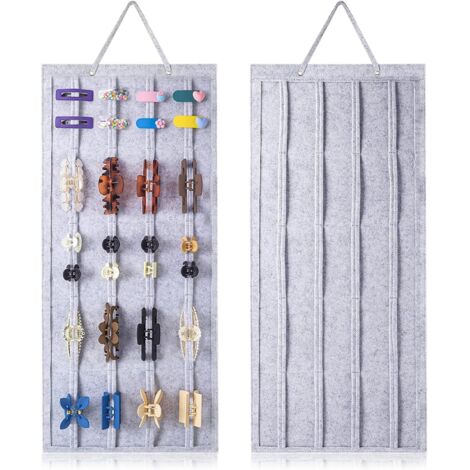 Porta mollette per capelli - Organizer per mollette - Supporto portaoggetti - Accessori per capelli (grigio)
