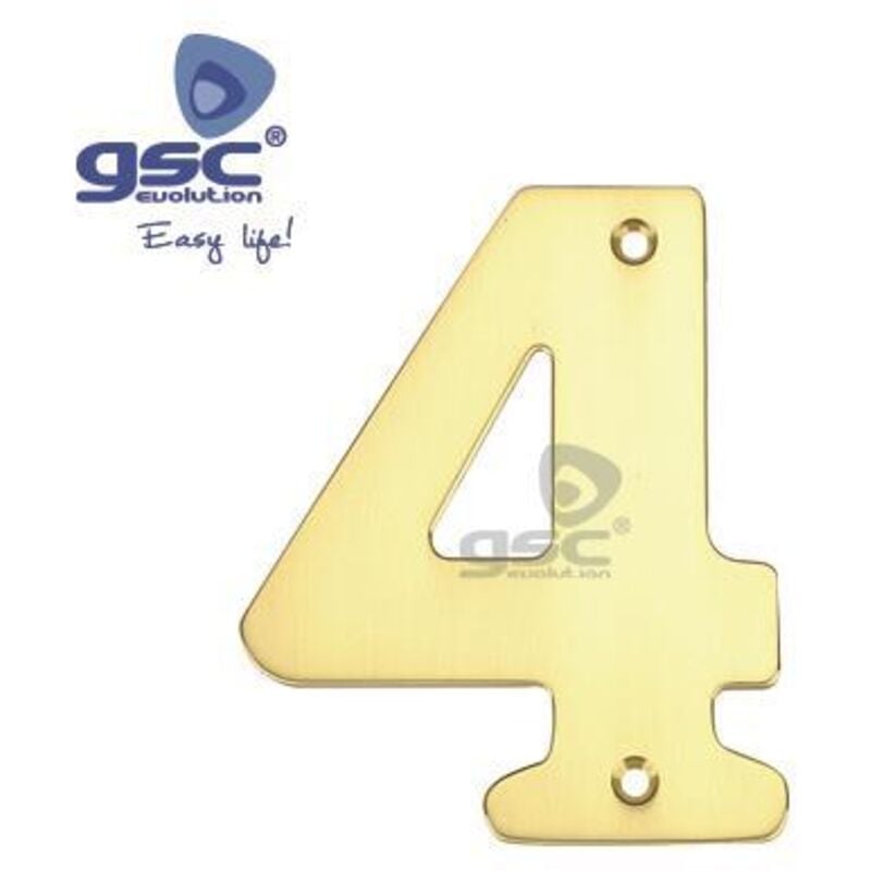 GSC - Porta numero 4 in acciaio inossidabile con