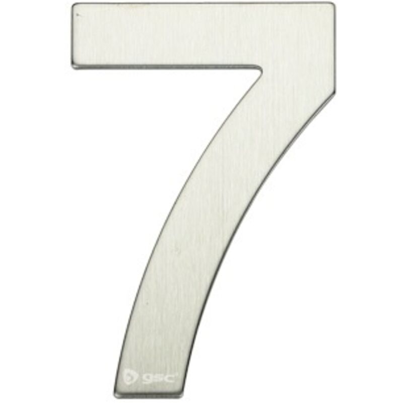 GSC - Porta numero 7 in acciaio inossidabile con