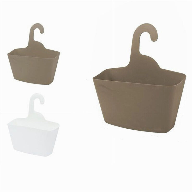 Image of Cleafe - Porta Oggetti Cestino Con Gancio Appendere Doccia Bagno Casa Colori Vari 79460 -