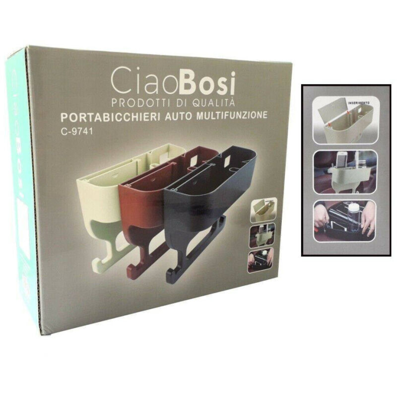 Porta Oggetti Sedile Auto Portabicchieri Organizer Tazza Universale - - Trade Shop Traesio