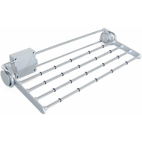 Porta Pantaloni Estraibile per Armadio 46 cm in Acciaio e Plastica Emuca Grigio Metallizzato