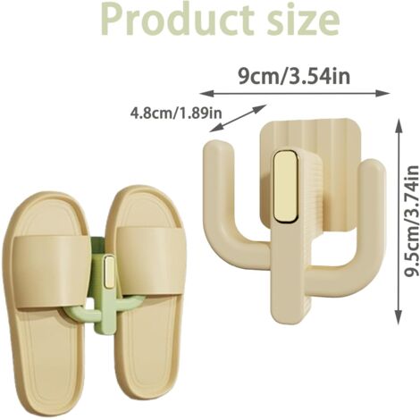 Porta pantofole da 3 pezzi, porta scarpe da parete, organizer per scarpe senza fori, autoadesivo, per porte, armadi, bagni e cucine