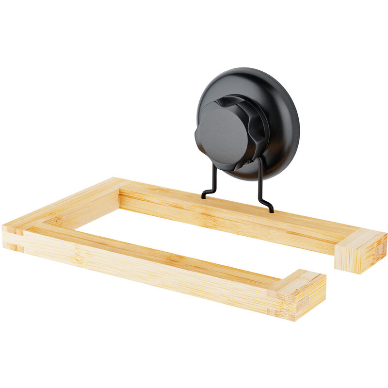 

Porta papel higiénico con ventosa - Negro