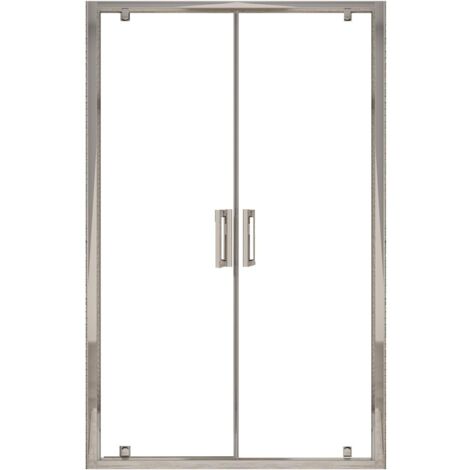 Porta Parete Doccia 100 cm 2 Ante Saloon in Cristallo Trasparente 6mm H195 Bonussi Giuly