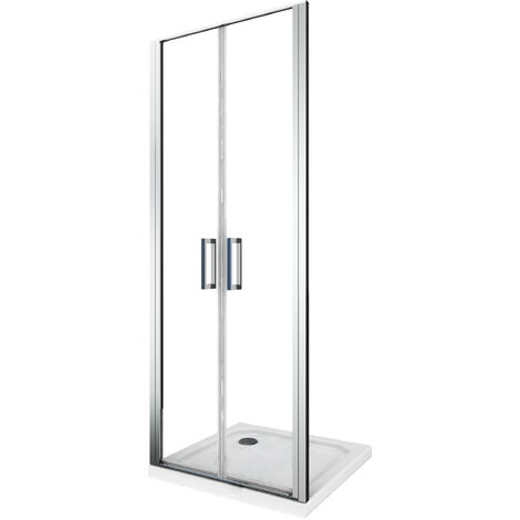 Porta Doccia Scorrevole Bagno Nicchia vetro 6 mm Anti-calcare H.190  (105-110 H.190 cm) : : Fai da te