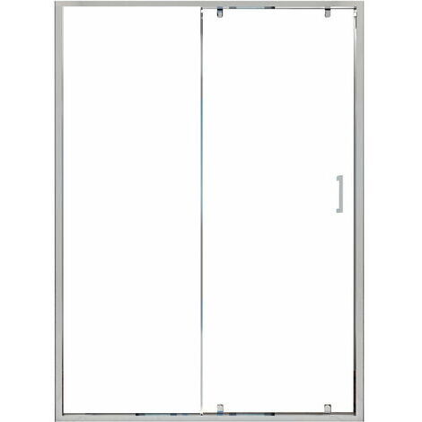 Porta Parete Doccia 120 cm 1 Anta Scorrevole in Cristallo Trasparente 6mm H195 Bonussi Giuly