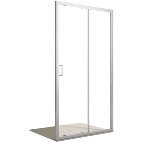 Porta Parete Doccia 120 cm 1 anta Scorrevole in Cristallo Trasparente 6mm H195 Bonussi Mattia