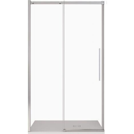 Porta Parete Doccia 140 cm 1 Anta Scorrevole in Cristallo Trasparente 8mm H200 Bonussi Eliane
