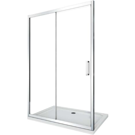 Porta Parete Doccia 170 cm 1 Anta Scorrevole in Cristallo Trasparente 6mm H190 Sailor