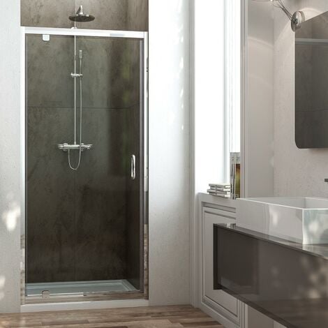 Idralite PORTA BOX DOCCIA NICCHIA CRISTALLO TRASPARENTE 6MM 1 ANTA BATTENTE 90 CM H185 