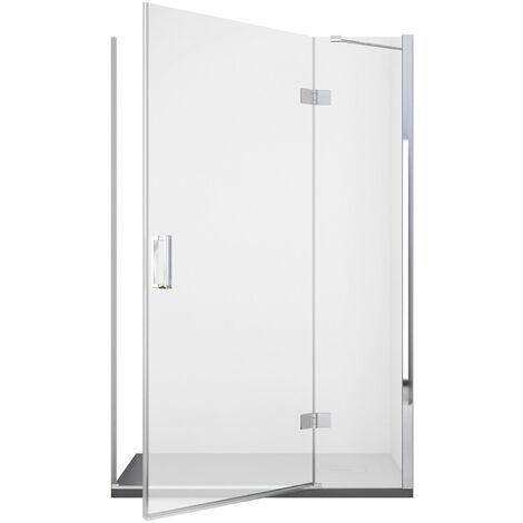 Porta Parete Doccia 80 cm 1 Anta Battente in Cristallo Trasparente 8mm H195 Bonussi Isabel