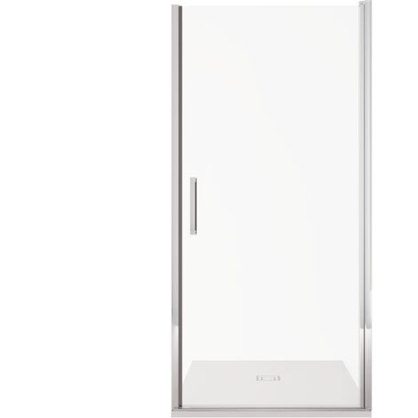 Porta Parete Doccia 80 cm 1 Anta Batttente in Cristallo Trasparente 6mm H195 Bonussi Alexia