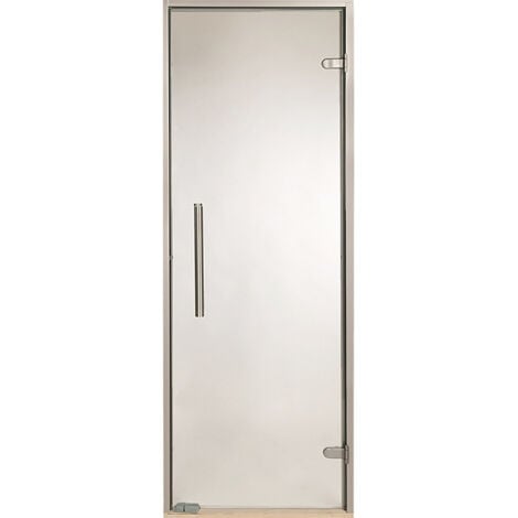 DESINEO Porta per l'hammam trasparente 70 x 190 cm telaio in alluminio