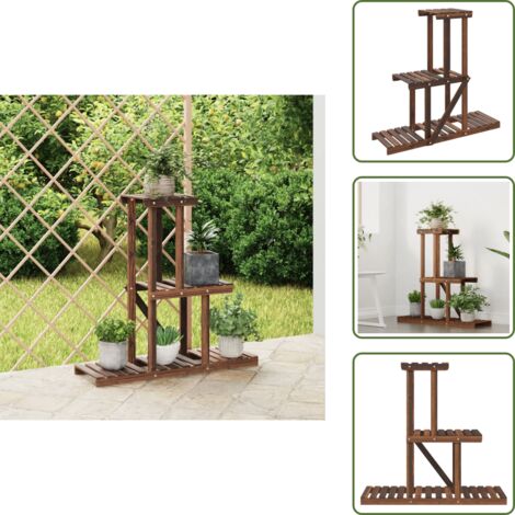 Porta piante - vidaXL Portafiori 81x25x75,5 cm in Legno Massello di Abete - Arredamento casa