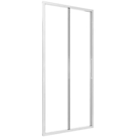 Porta Pieghevole 87-91x185h 4mm Cromato - Volta