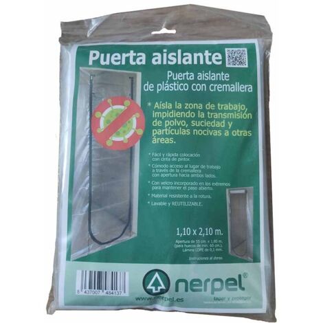 PORTA PLASTICA CON CERNIERA - 110X210 CM