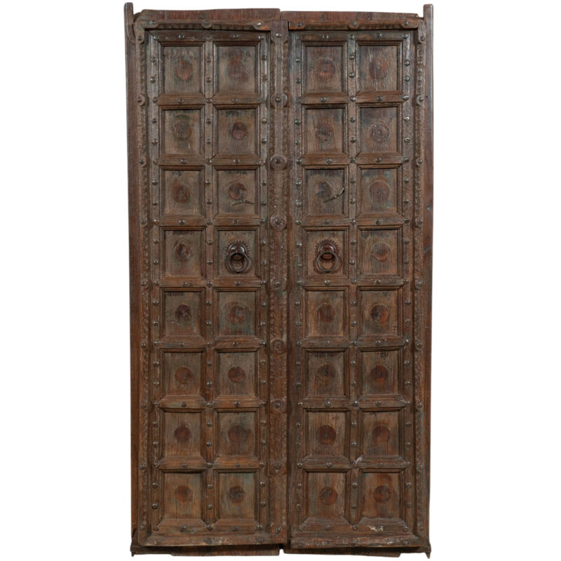 Porta Portone In Legno Massello E Ferro Da Interno O Da Esterno Vec...