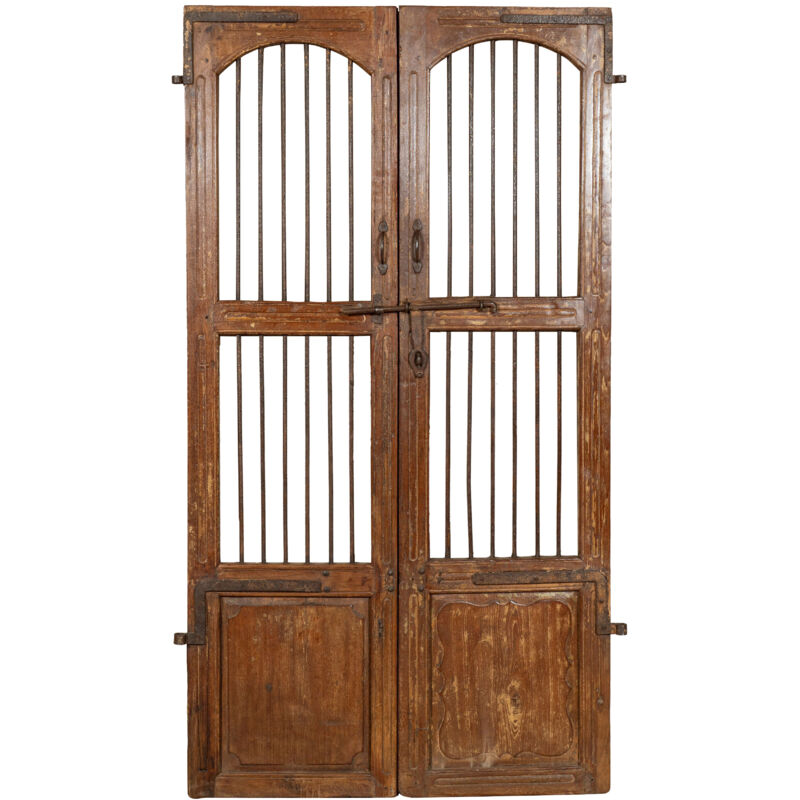 Porta Portone In Legno Massello E Ferro Da Interno O Da Esterno Vec...