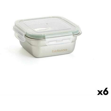 Porta pranzo Ermetico Luminarc Easy Box Azzurro Vetro (380 ml) (6 Unità)