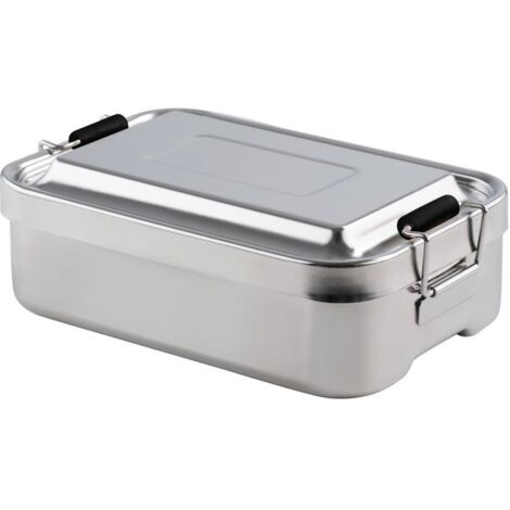 Porta pranzo Kelomat in acciaio inox 23x15 cm con chiusura a morsetto e divisorio