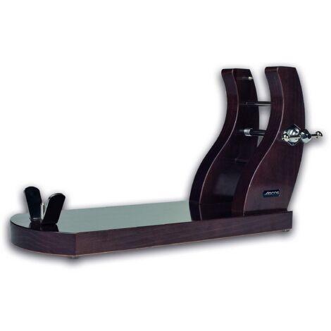 Porta prosciutto - Arcos 683200 Porta prosciutto in legno di wengé, 50X19X28 cm. Supporto per prosciutto in legno di pino laccato, complemento perfetto per i nostri coltelli da prosciutto.