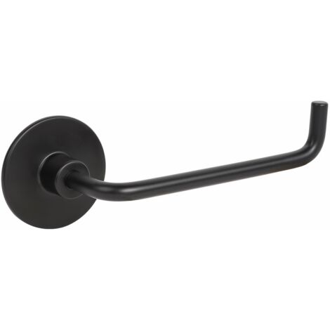 Porta rotolo aperto a muro in acciaio nero mod. Wind Black