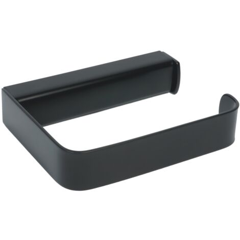 Porta rotolo aperto a muro in acciaio nero opaco mod. 25 Black