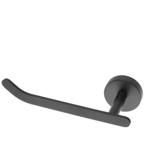 Porta rotolo carta igienica a muro in acciaio nero opaco Chic Black