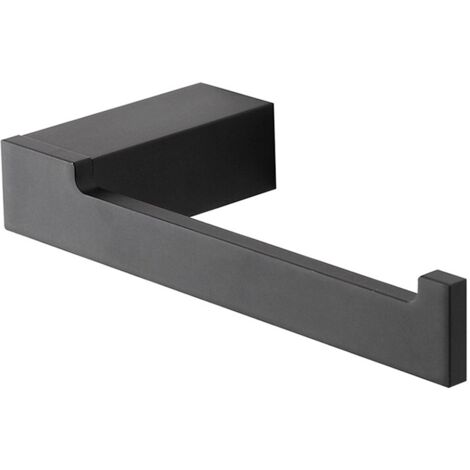 Porta rotolo carta igienica da muro in alluminio nero Sky