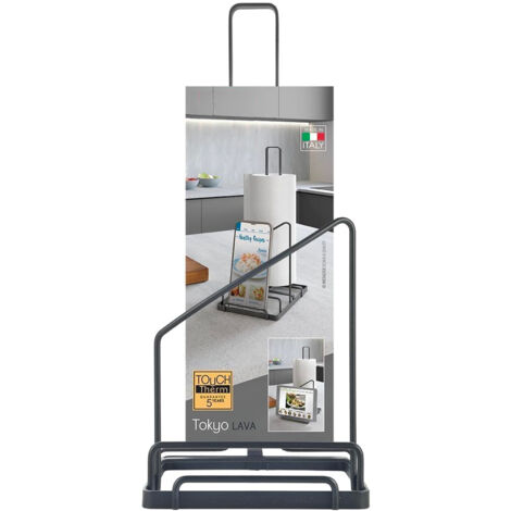 Porta Rotolo Da Cucina Con Supporto Per Tablet 13x19x32cm