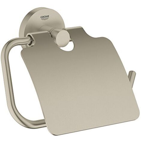 Porta rotolo per carta igienica Essentials 403671 con coperchio nichel spazzolato