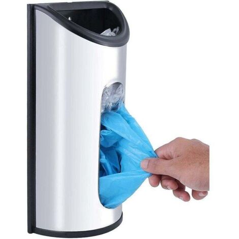 Porta sacchetti di plastica per la spesa da cucina e dispenser da parete.