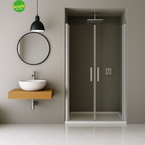 Porta saloon box doccia Adige Silqua by Mobo trasparente spess. 6mm h 195 x 68/72 cm