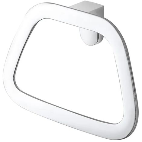 Porta salviette ad anello da muro in acciaio cromo Fusion