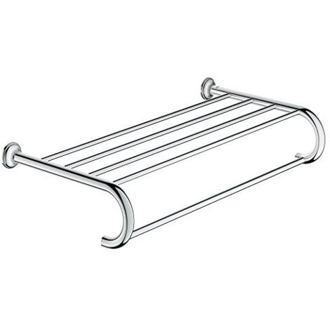 Porta salviette con mensola essentials authentic cromo