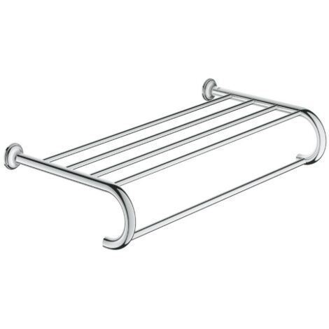 PORTA SALVIETTE CON MENSOLA ESSENTIALS AUTHENTIC Cromo