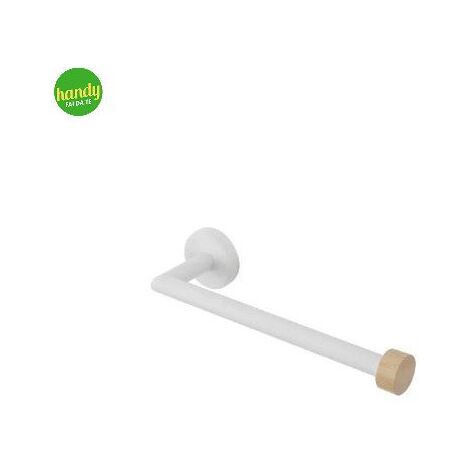 Porta Salviette Feridras 40cm Bianco/Bamboo