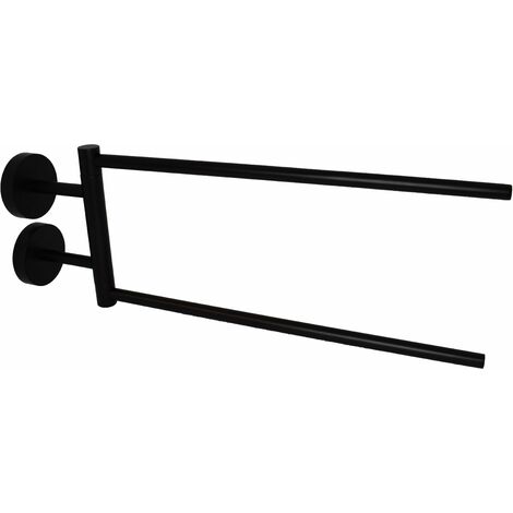 Porta salviette snodato colore nero opaco Capannoli Hoop HP111 MM  Nero opaco - fissaggio a viti