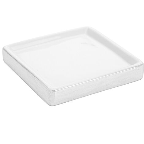 Porta sapone bianco linea cuba da appoggio in ceramica accessori bagno