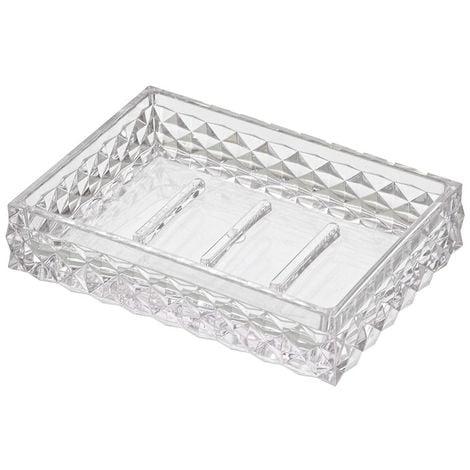 Porta Sapone Bianco Trasparente in Plastica