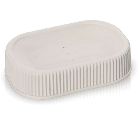 Porta sapone da appoggio beige in plastica Ring