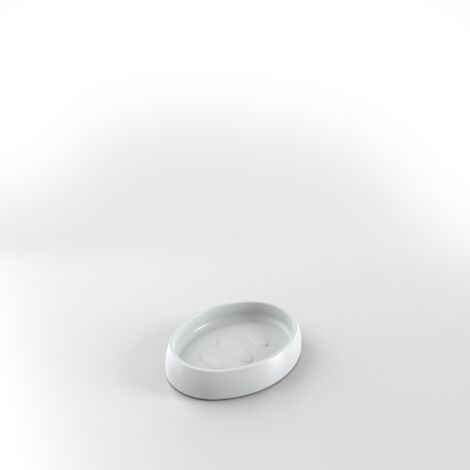 Porta sapone da appoggio bianco piattino mod. Bird
