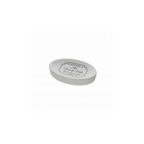 Porta sapone da appoggio in ceramica Feridras New York Bianco