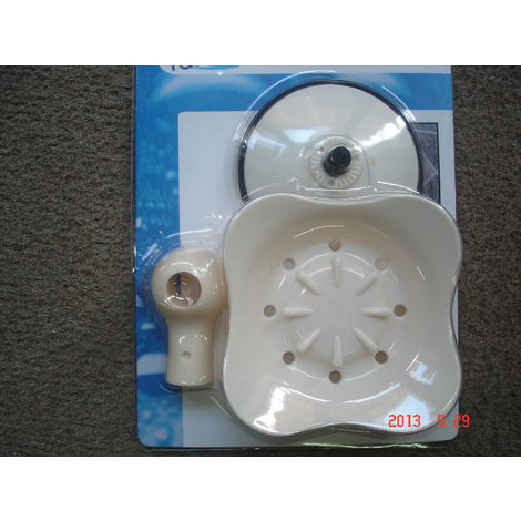 Portasapone Portasaponetta Accessorio Bagno Attacco a Ventosa Bianco Rilux
